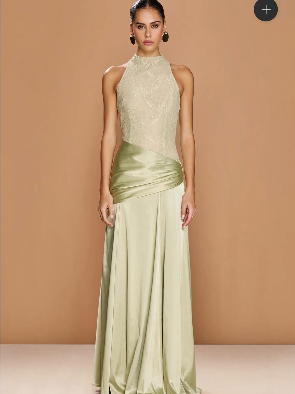 Sonya Moda Dalia Gown in Sage Green/Pistachio - Size XXL